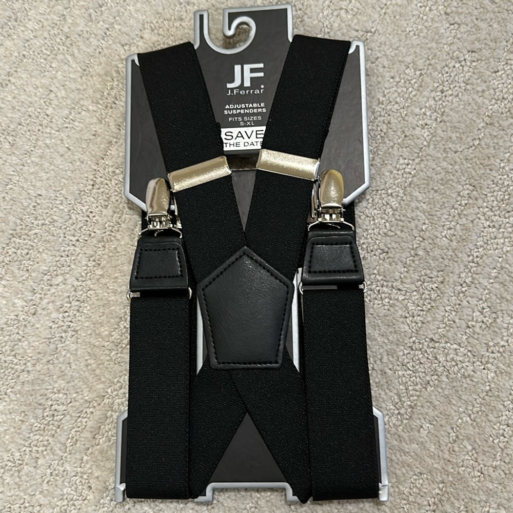 J. Ferrar Black suspenders OS